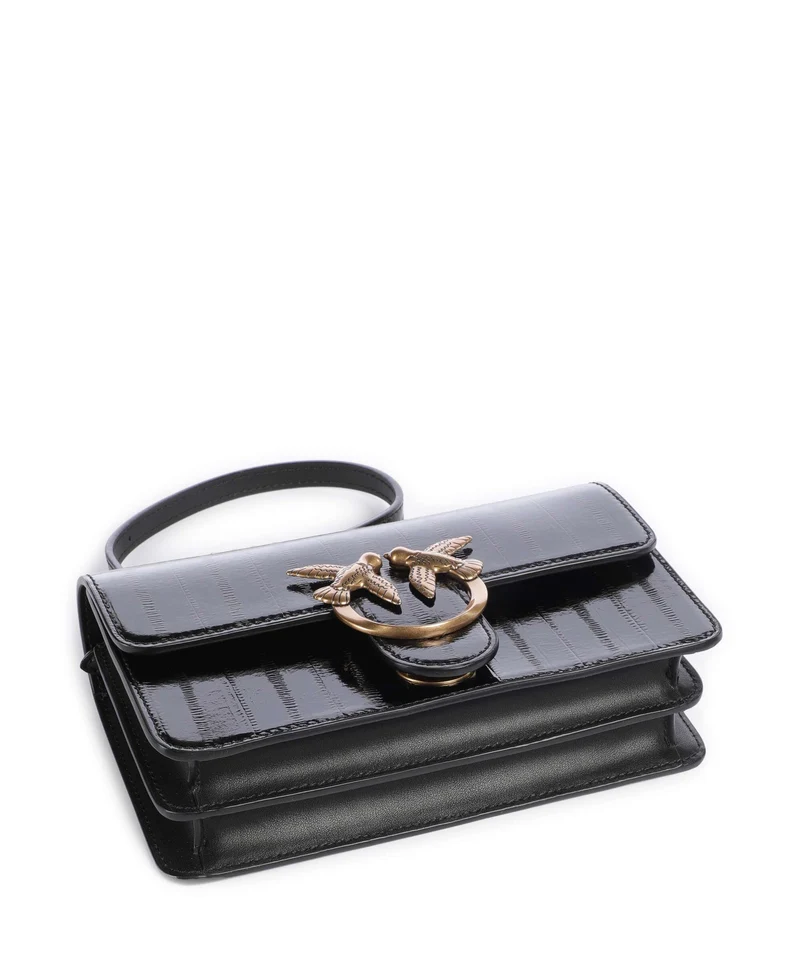 Pinko Love One Mini Schultertasche nero/antique gold