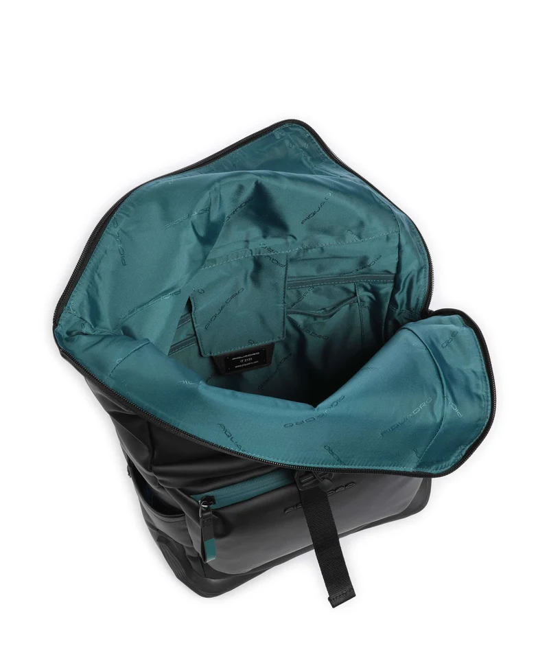 Piquadro Corner 2.0 Rolltop Rucksack nero