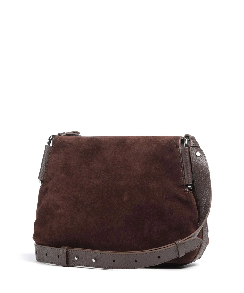 Coccinelle Rebekka Suede Umhängetasche brunette