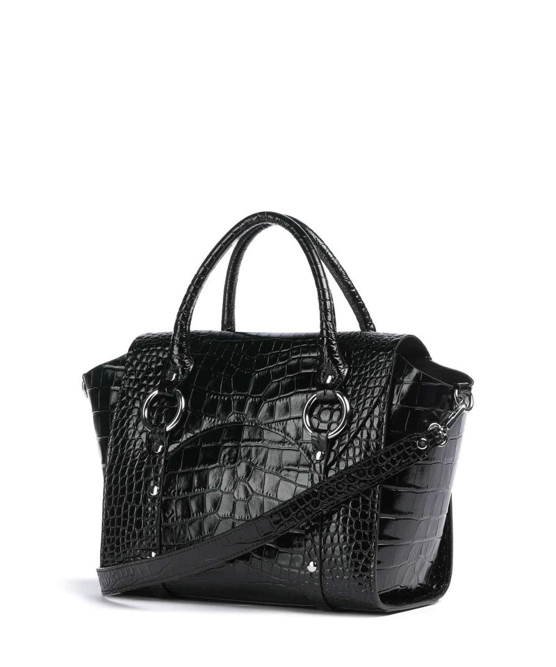 Vivienne Westwood Betty Embossed Croc Medium Handtasche black