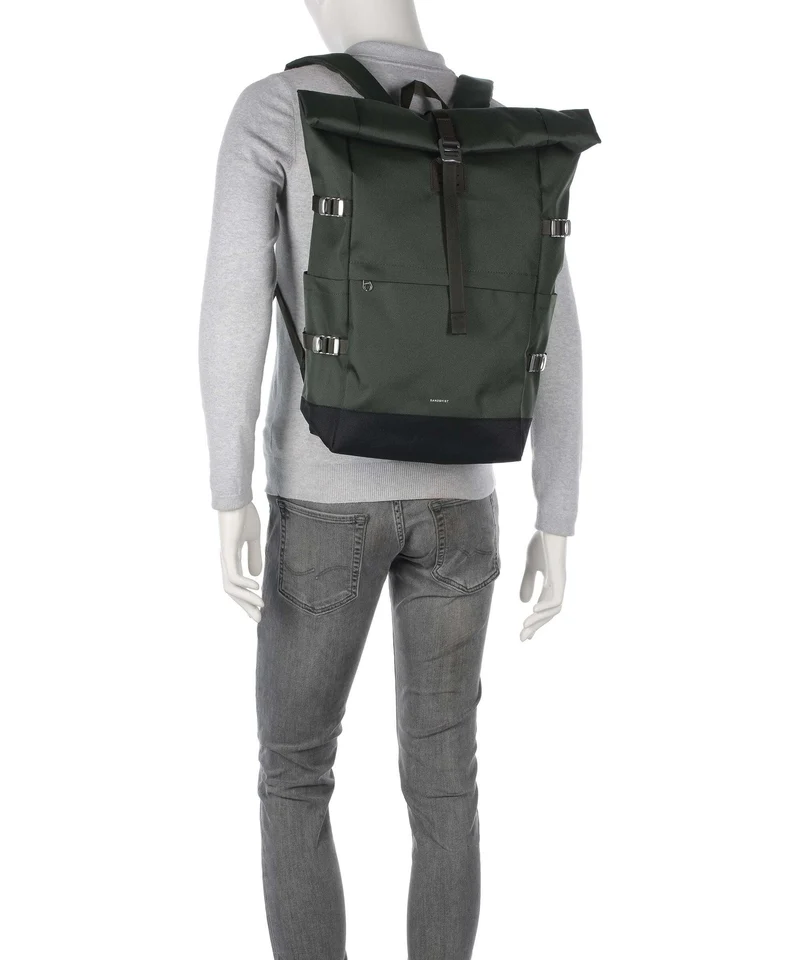 Sandqvist Icon L Rolltop Rucksack dawn green