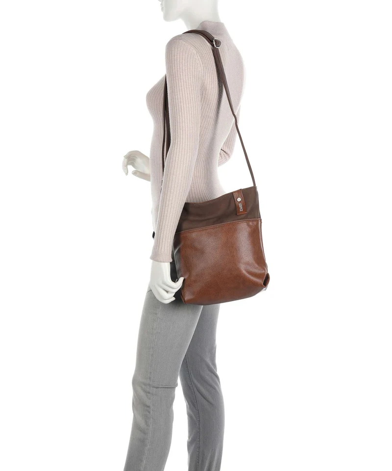 Zwei Jana J10 Schultertasche cognac