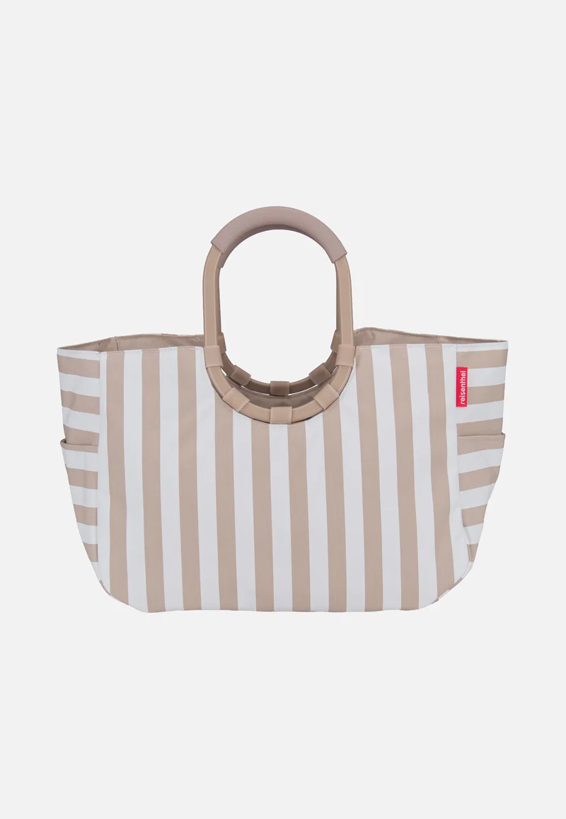 Loopshopper L Summerstripes Coffee - Einkaufskorb