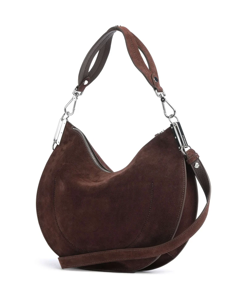 Coccinelle Sunup Suede Beuteltasche brunette