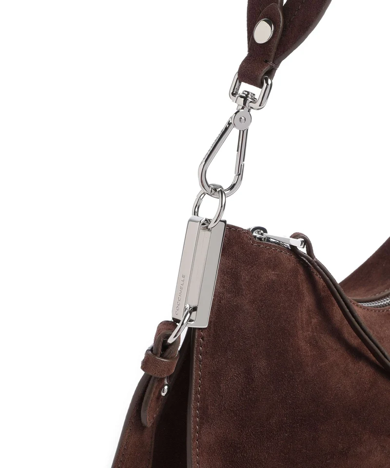 Coccinelle Sunup Suede Beuteltasche brunette