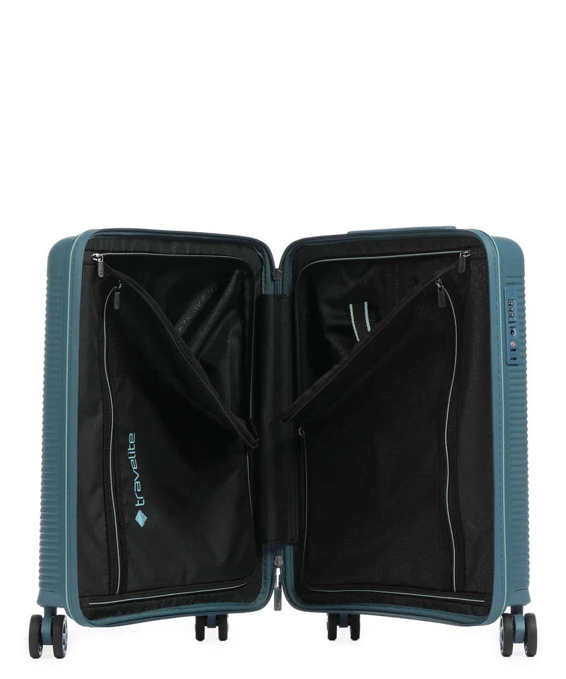 Travelite Roomer 4-Rollen Trolley aqua