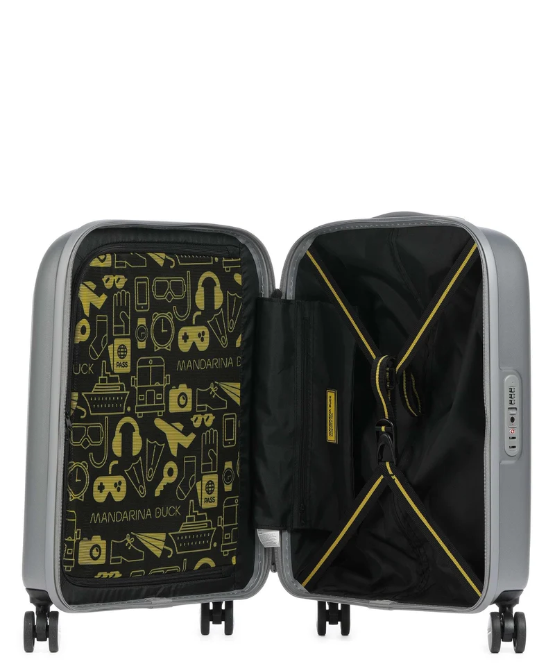 Mandarina Duck Logoduck+ 4-Rollen Trolley silver