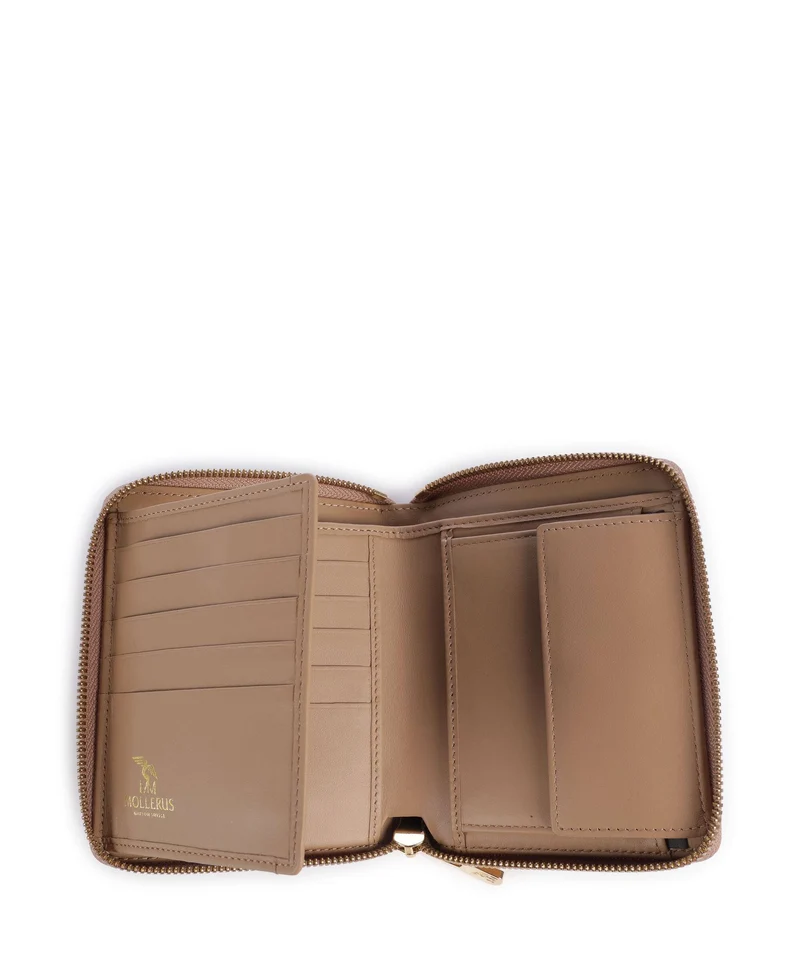 Maison Mollerus Vinerus Niederhorn Geldbörse cappuccino beige