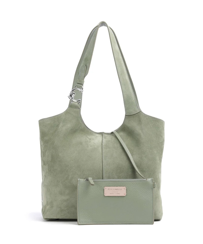 Coccinelle C-Easy Suede Beuteltasche greenery