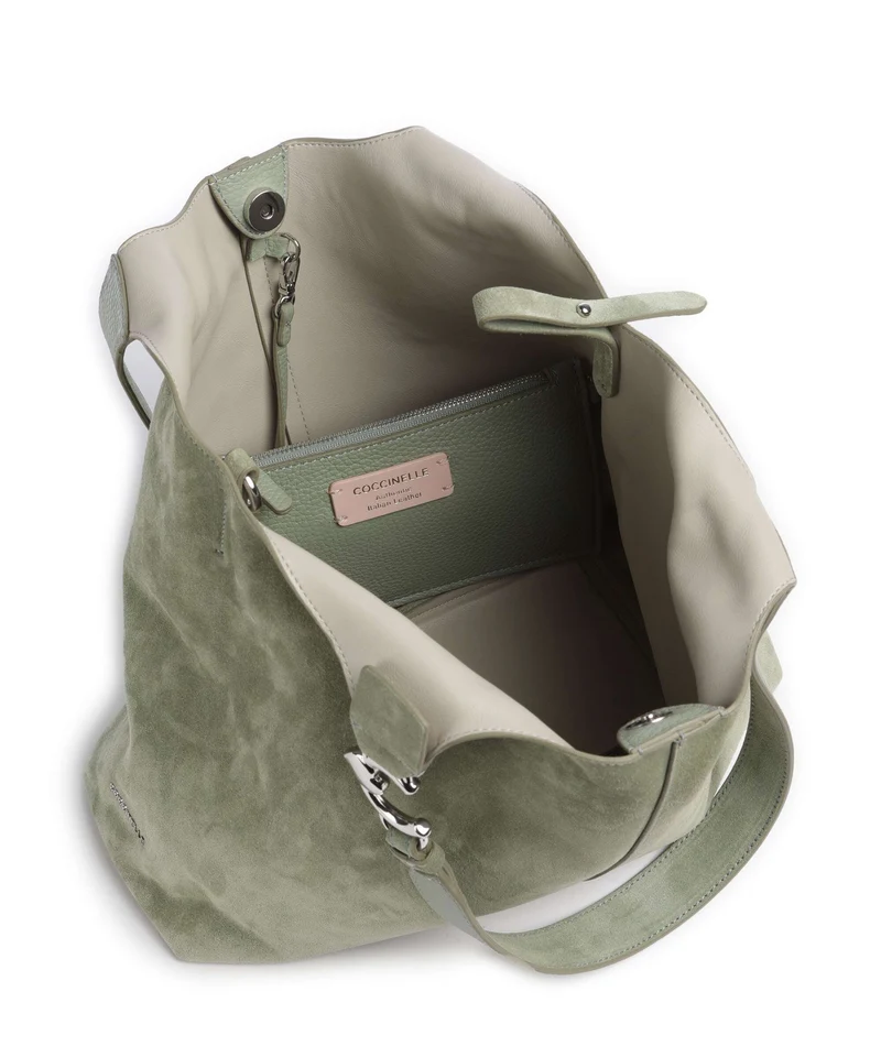 Coccinelle C-Easy Suede Beuteltasche greenery