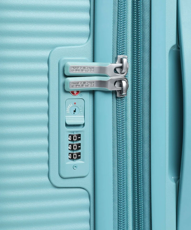 American Tourister Soundbox 4-Rollen Trolley turquoise tonic