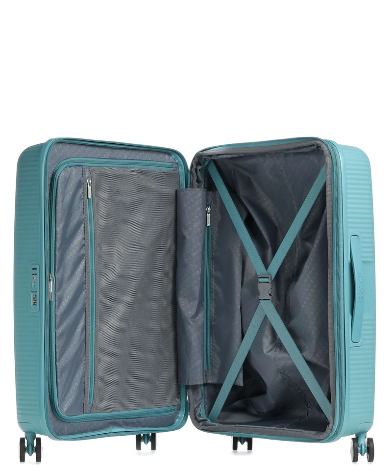 American Tourister Soundbox 4-Rollen Trolley turquoise tonic