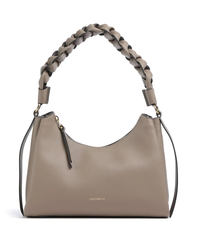 Coccinelle Boheme Grana Double Schultertasche warm taupe/rosette