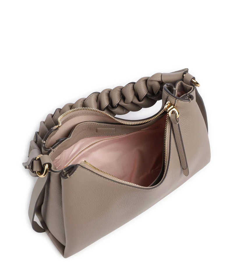 Coccinelle Boheme Grana Double Schultertasche warm taupe/rosette