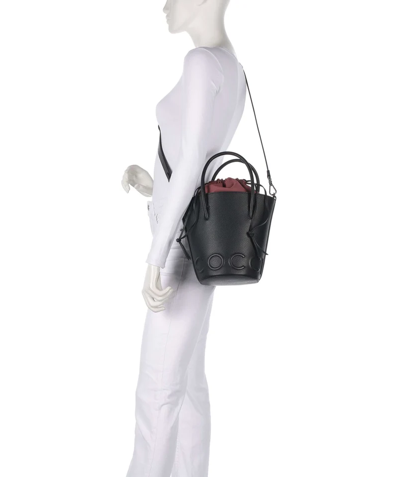 Coccinelle Myrtha Maxi Logo Bucket Handtasche noir