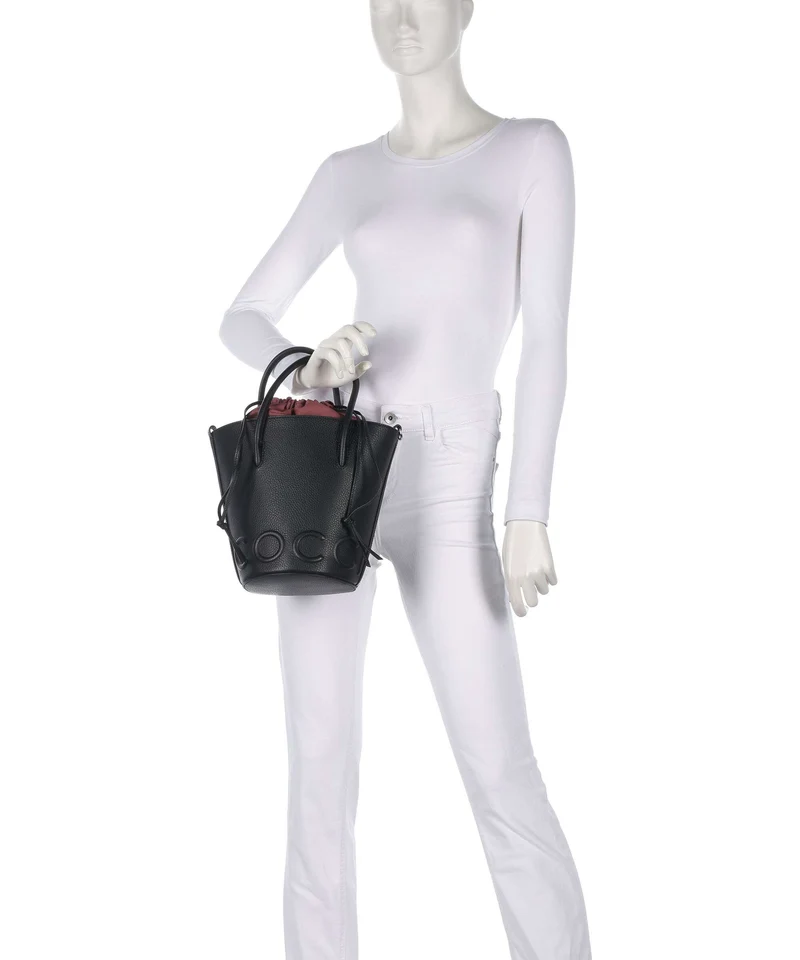Coccinelle Myrtha Maxi Logo Bucket Handtasche noir