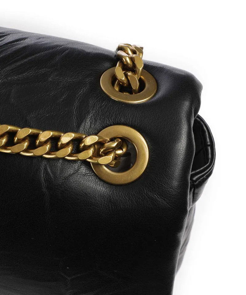 Just Cavalli Iconic Snakes Puffy Schultertasche black