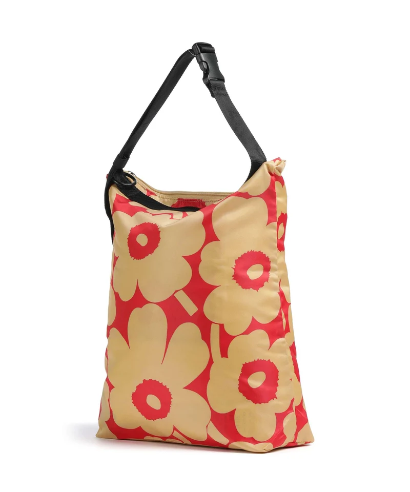 Marimekko Neat Unikko M Beuteltasche light brown/red