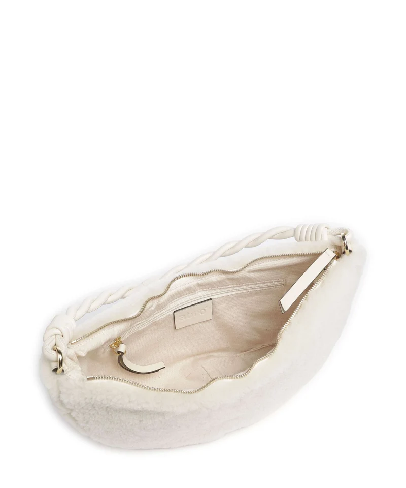 Abro Shearling Moon Schultertasche milk