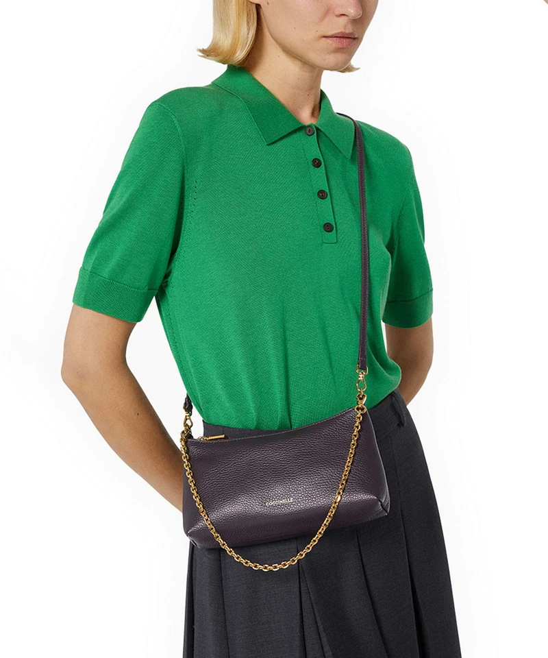 Coccinelle Aura Schultertasche prune