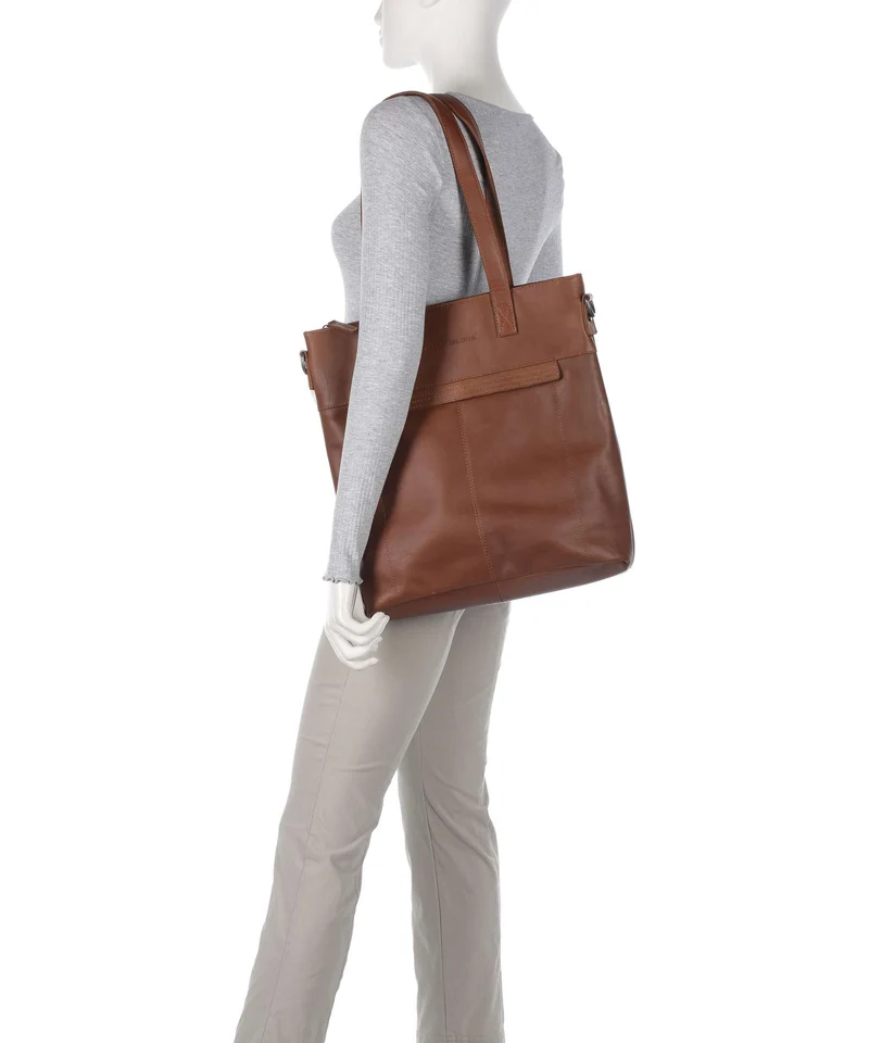 The Chesterfield Brand Wax Pull Up Cow Nunavik Shopper cognac