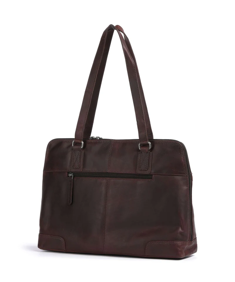 The Chesterfield Brand Wax Pull Up Cow Branson Schultertasche brown