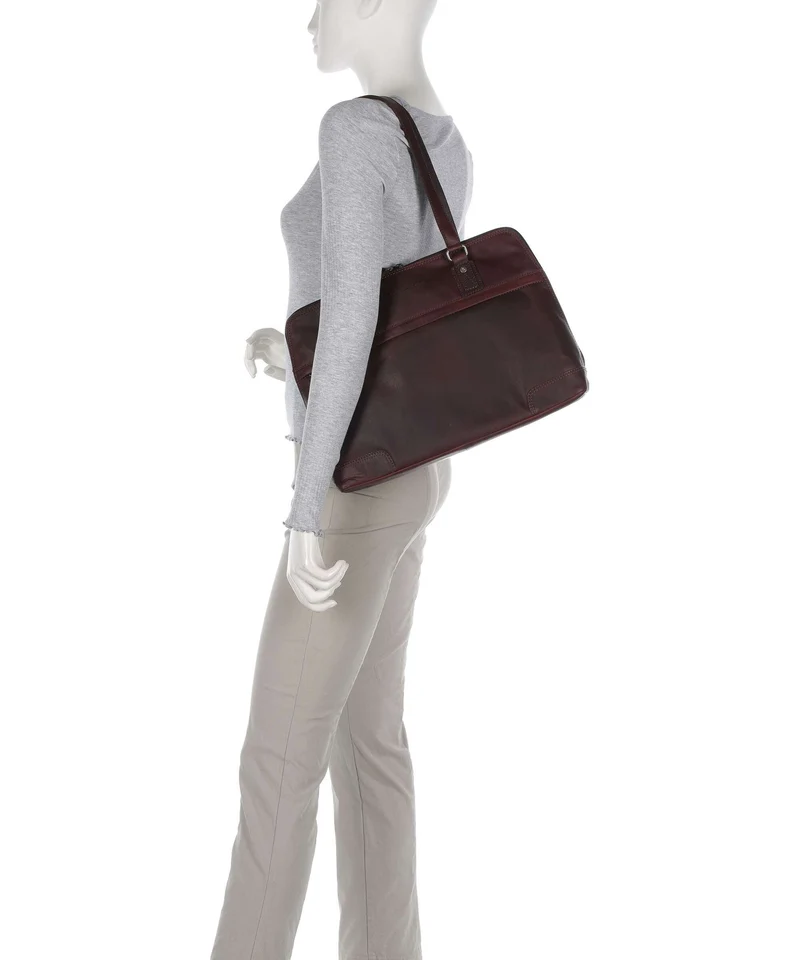 The Chesterfield Brand Wax Pull Up Cow Branson Schultertasche brown