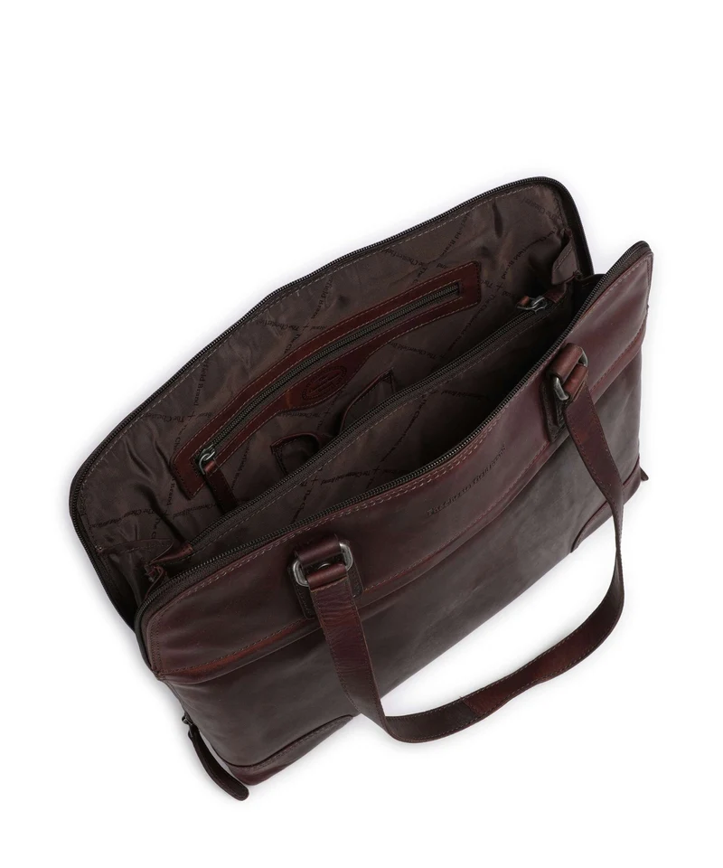 The Chesterfield Brand Wax Pull Up Cow Branson Schultertasche brown