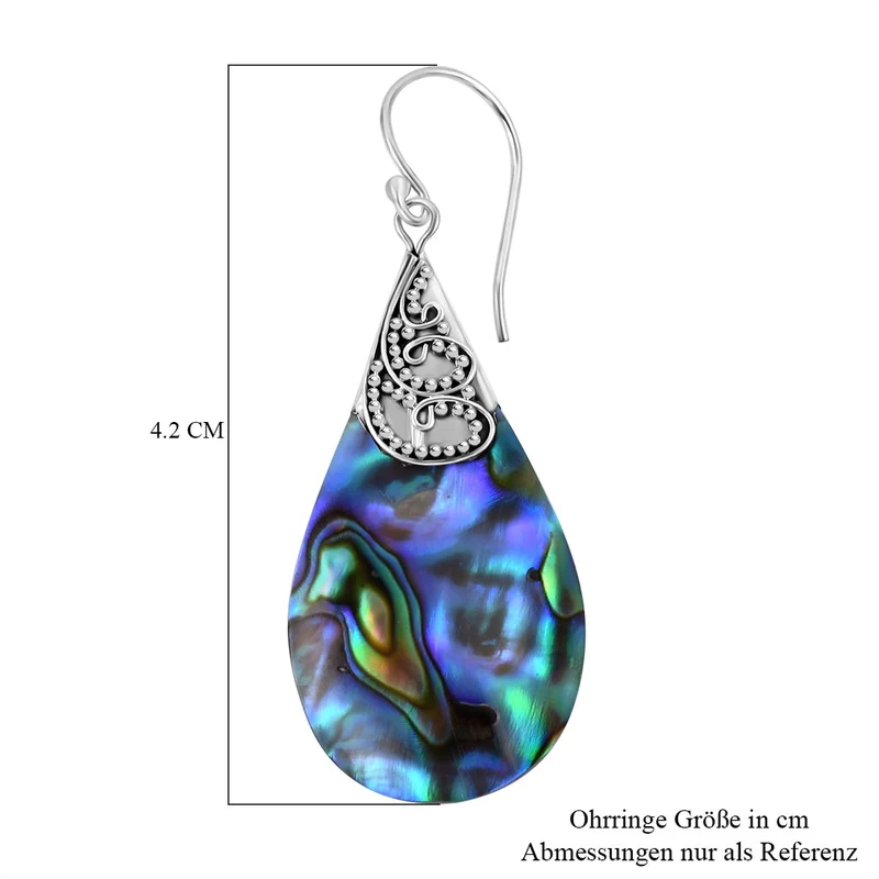 Royal Bali - Abalone Muschel Ohrringe 925 Silber
