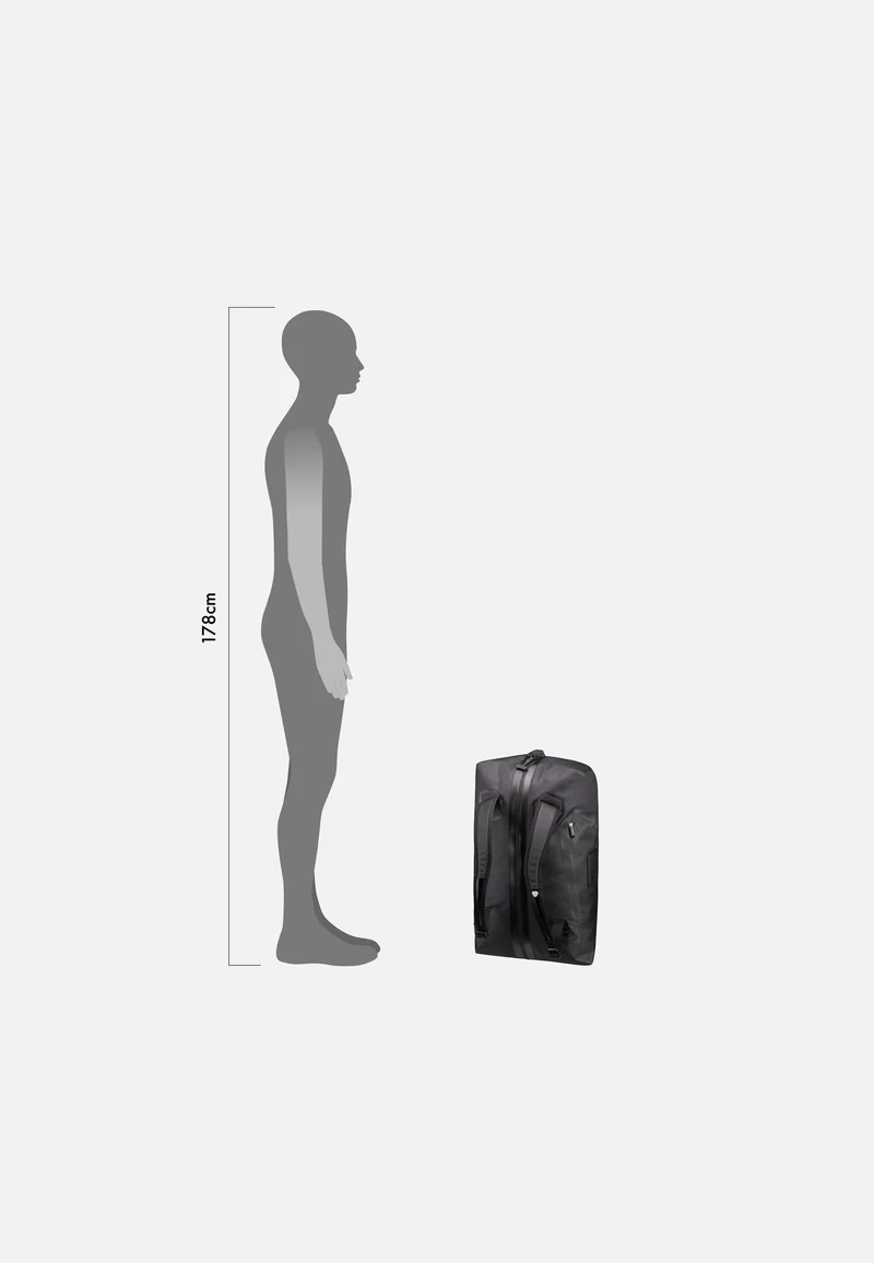 Duffle Metrosphere 60L Black Embossed - Dufflebag