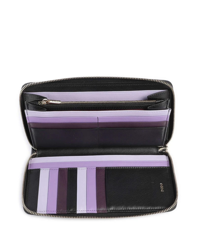 DuDu Bags Ustica Geldbörse black lavander
