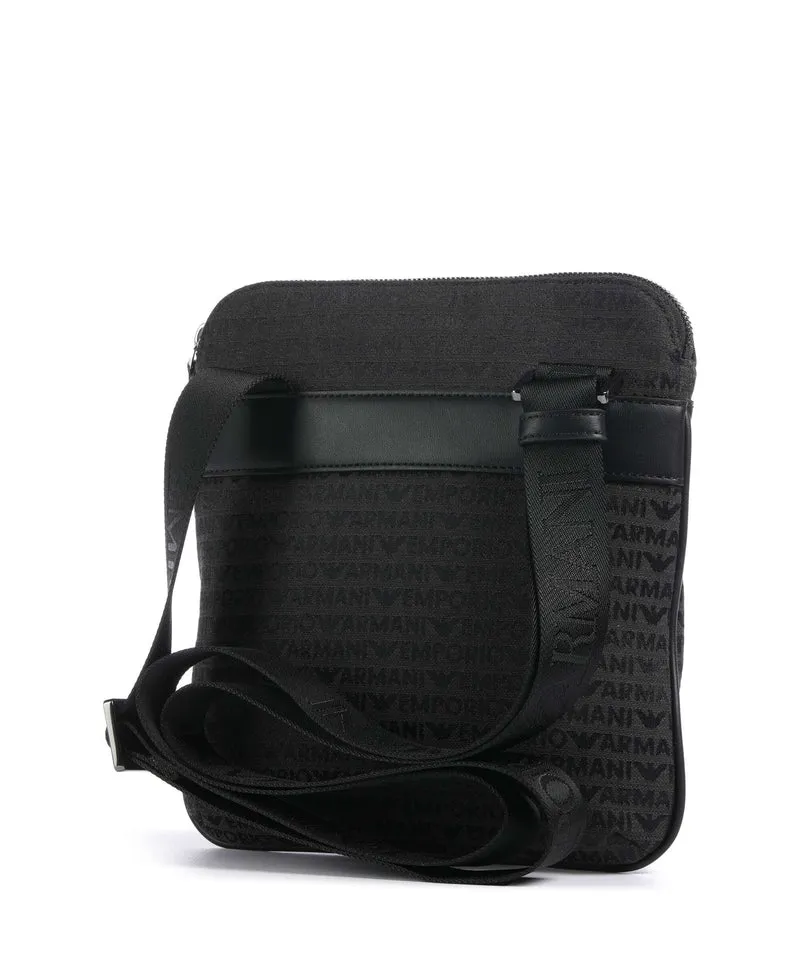 Emporio Armani Logo Jacquard Umhängetasche bristol black