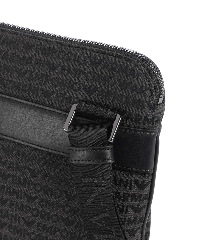 Emporio Armani Logo Jacquard Umhängetasche bristol black