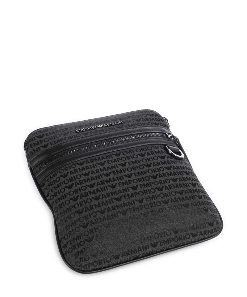 Emporio Armani Logo Jacquard Umhängetasche bristol black