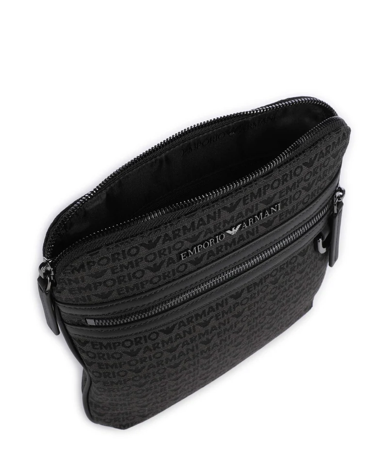 Emporio Armani Logo Jacquard Umhängetasche bristol black