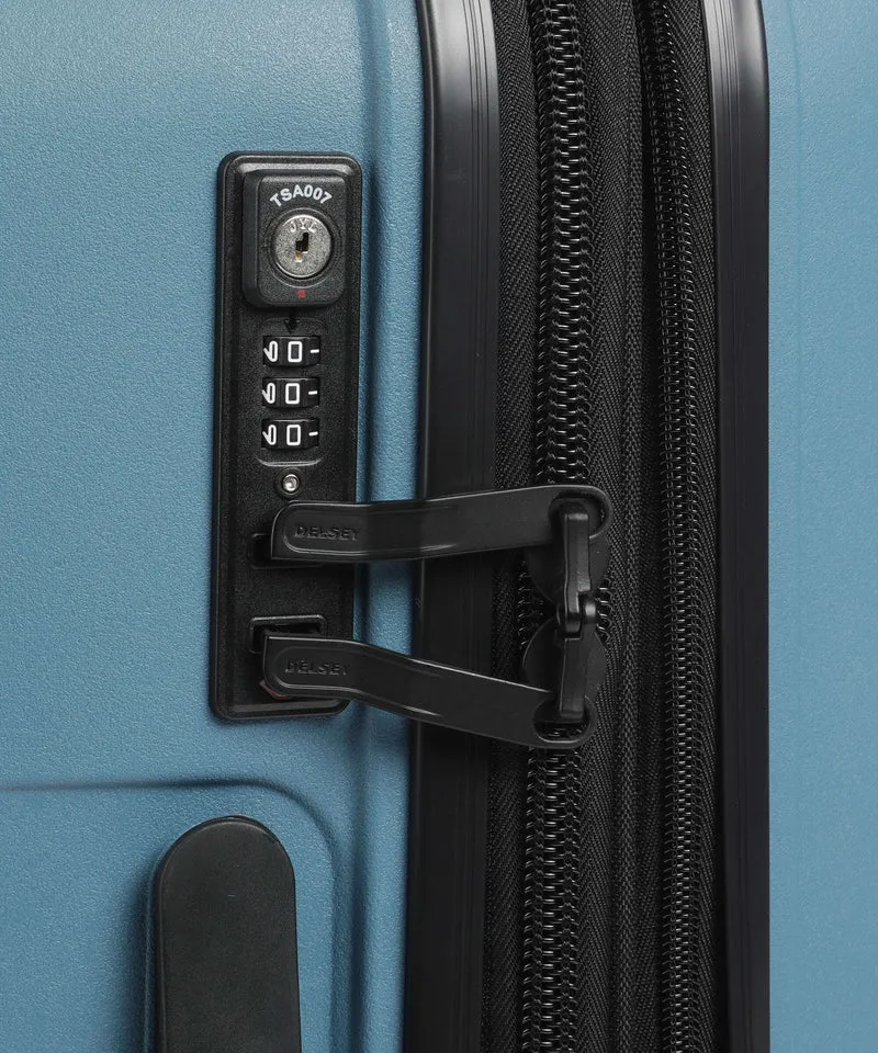Delsey Paris Belmont Plus 4-Rollen Trolley zink blau