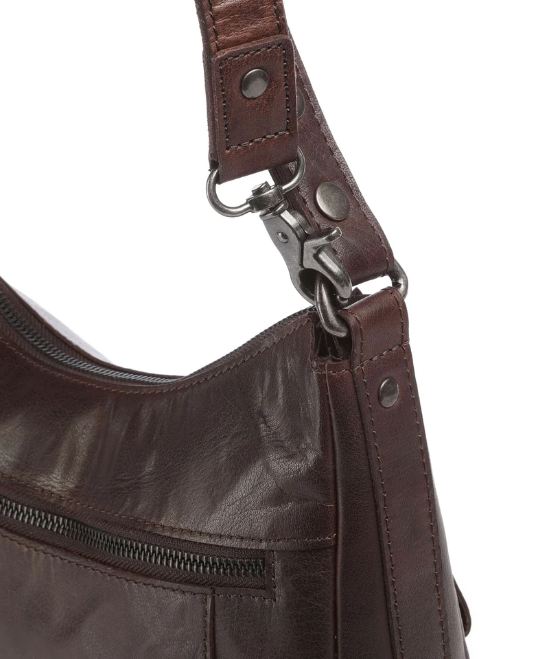 Spikes & Sparrow Bronco Candee Beuteltasche dunkelbraun