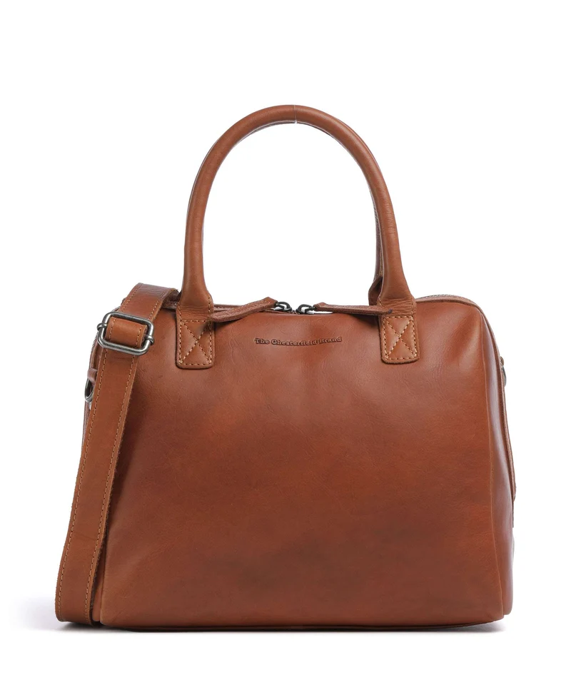 The Chesterfield Brand Wax Pull Up Cow Langton Handtasche cognac