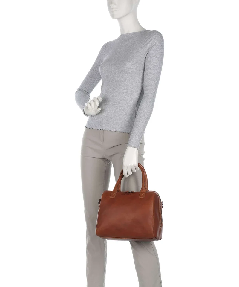The Chesterfield Brand Wax Pull Up Cow Langton Handtasche cognac