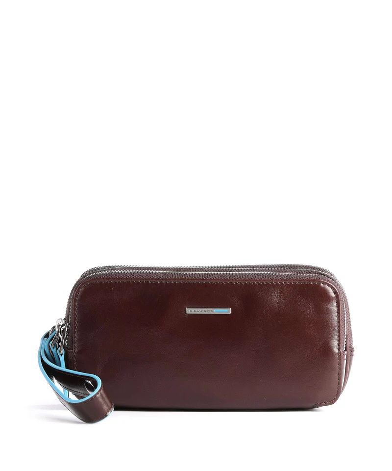 Piquadro Blue Square Handgelenktasche mahogany