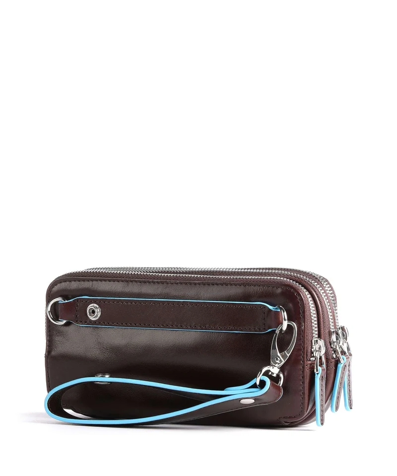 Piquadro Blue Square Handgelenktasche mahogany