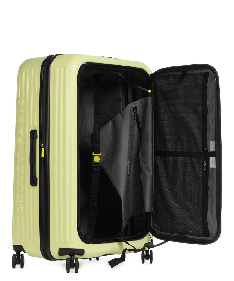 Delsey Paris Securitime 4-Rollen Trolley blassgelb