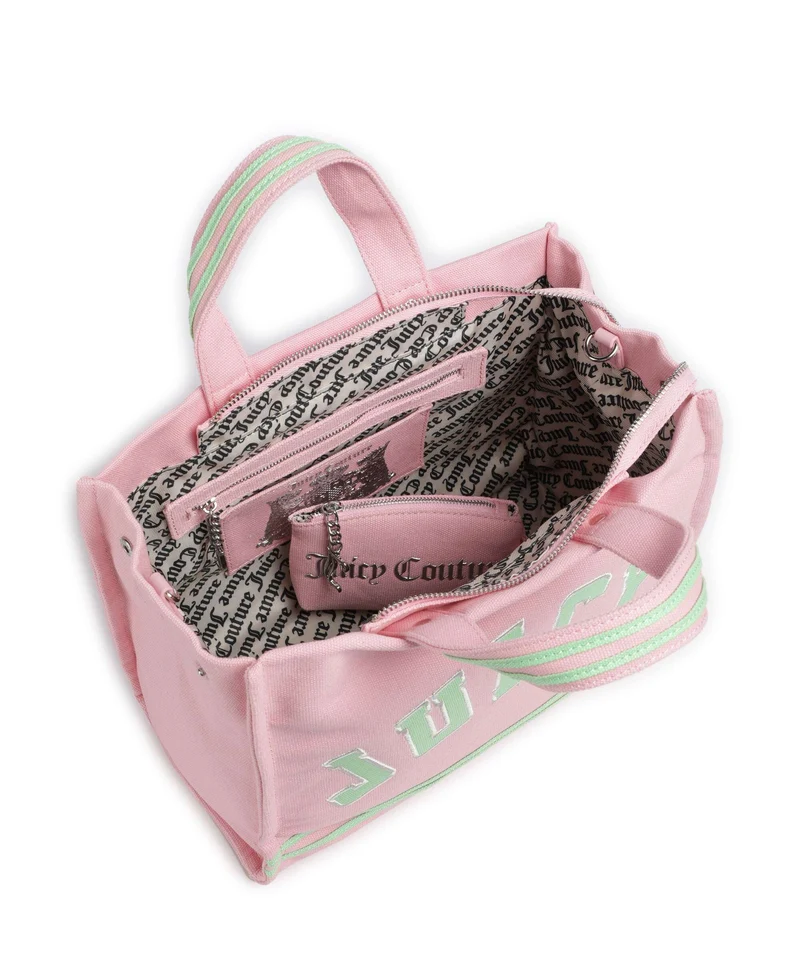 Juicy Couture Iris Patch Canvas M Handtasche juicy pink/summer green