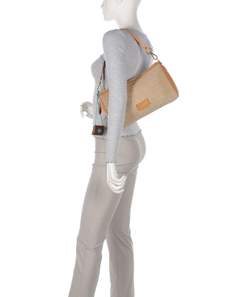 Gabs Oceania Pepita Schultertasche beige/oro/naturale