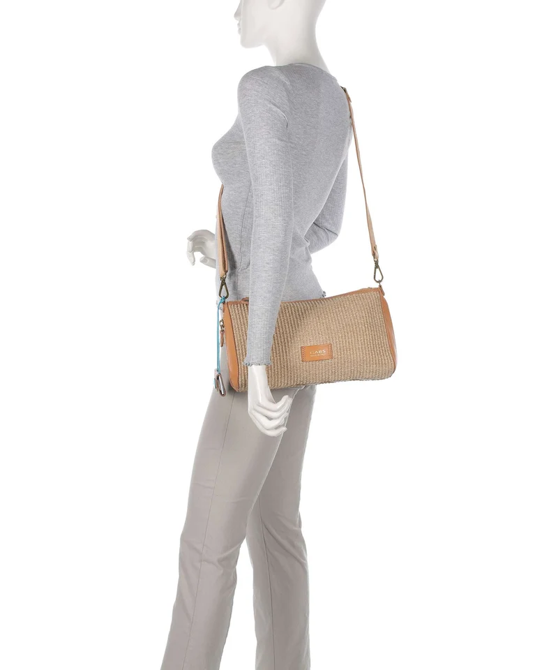 Gabs Oceania Pepita Schultertasche beige/oro/naturale