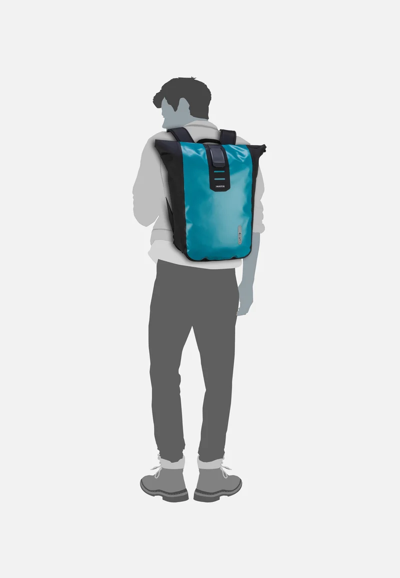 Velocity 29L Petrol Schwarz - Rolltop Rucksack