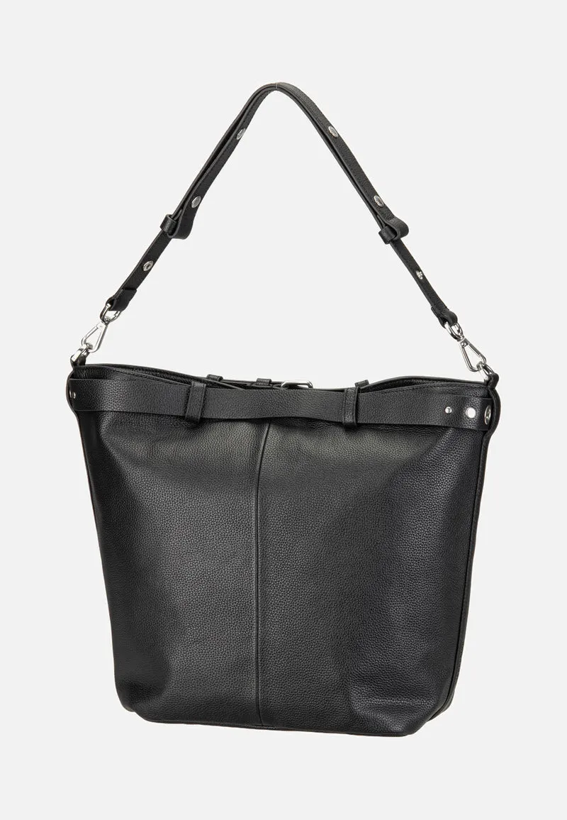 Zita Hobo L Small Pebble Black - Hobo Bag