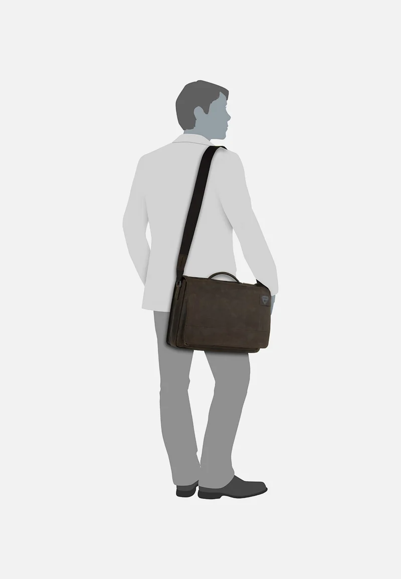 Richmond Briefbag L Dark Brown - Aktentasche