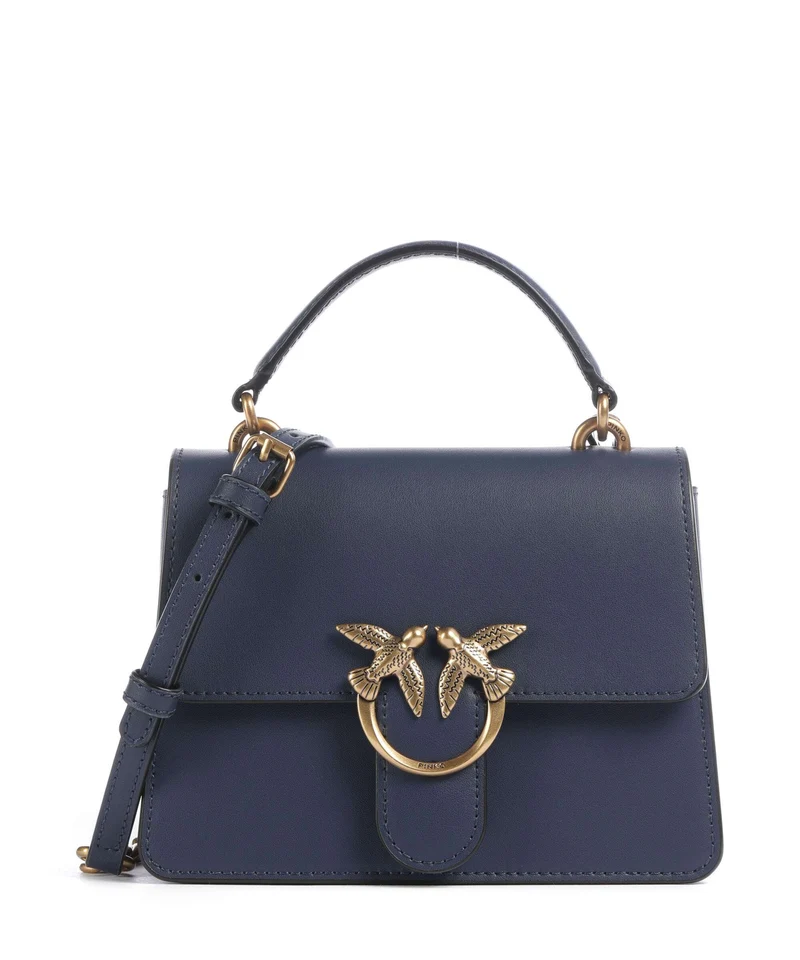 Pinko Love One Mini Handtasche blu indaco ombroso/antique gold