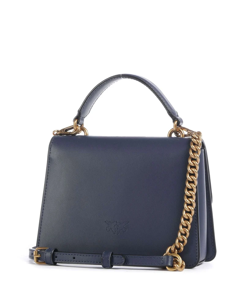 Pinko Love One Mini Handtasche blu indaco ombroso/antique gold